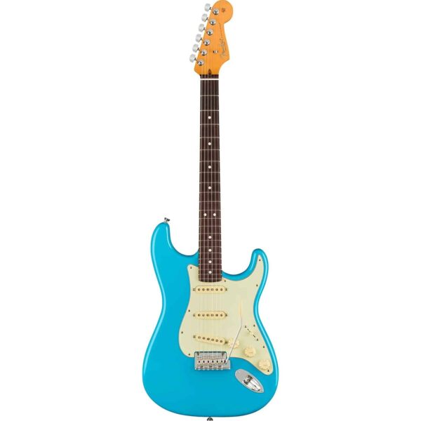fender american professional ii stratocaster rw miami blue guitare electrique
