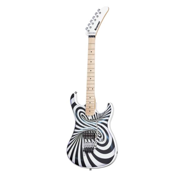 Guitare électrique Kramer The 84 Custom Graphics The Illusionist 3D Black White Swirl