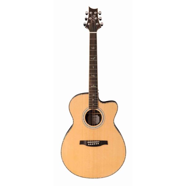 Guitare électrique PRS SE A60E Angelus Guitare électrique acoustique avec étui Naturel