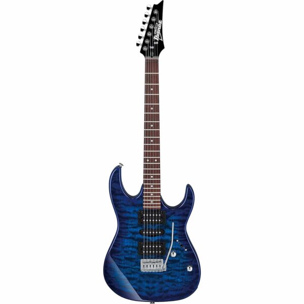 Guitare électrique Ibanez GRX70QA TBB Bleu