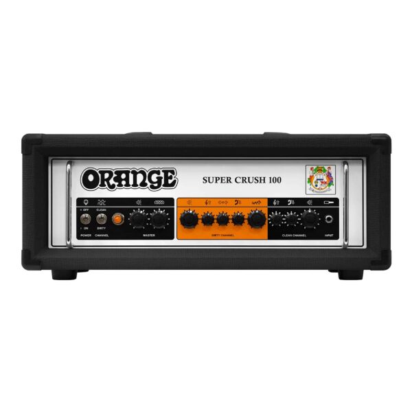 Tête d'ampli noire guitare Orange Super Crush 100 Black