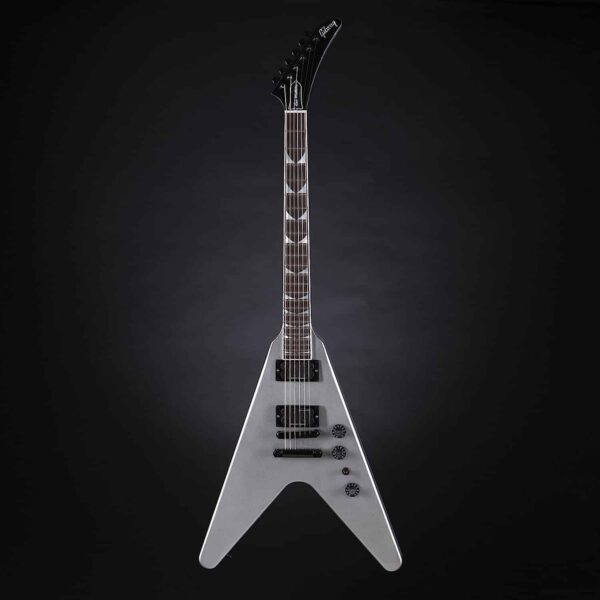 gibson dave mustaine flying v exp silver metallic