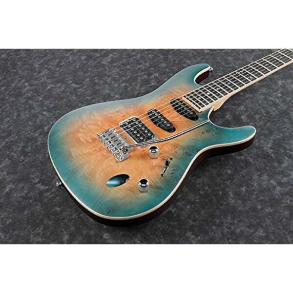 Ibanez SA460MBW SUBSunset blue burst Guitare electrique side2