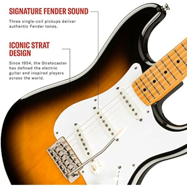 Squier by Fender Classic Vibe 50s Stratocaster Sunburst Guitare electrique side5