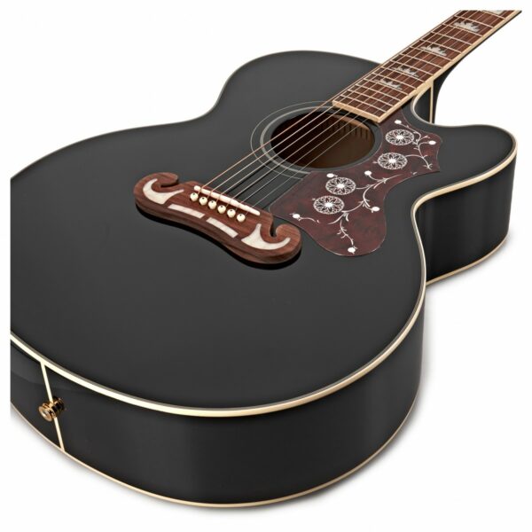 Epiphone Ej 200Sce Black Guitare Electro Acoustique side2