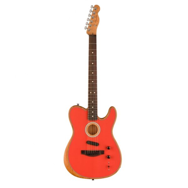 Fender Acoustasonic Player Telecaster Rw Fiesta Red Guitare Electro Acoustique