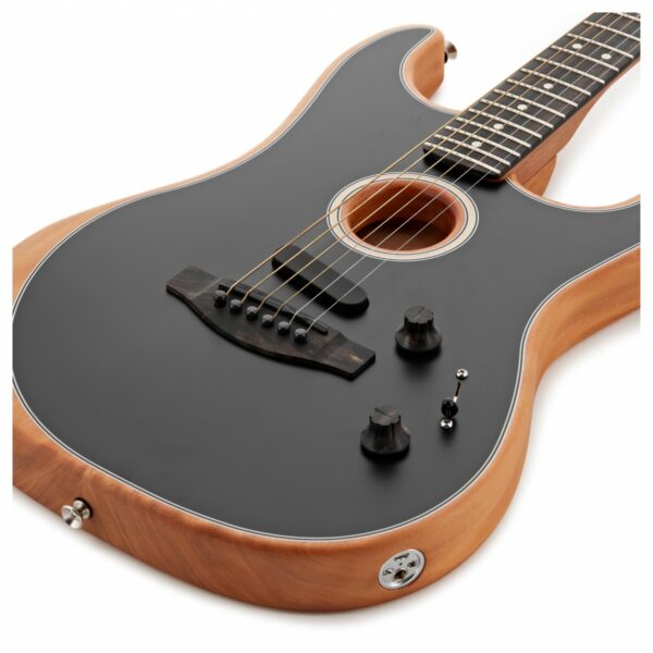 Fender American Acoustasonic Strat Black Guitare Electro Acoustique side2