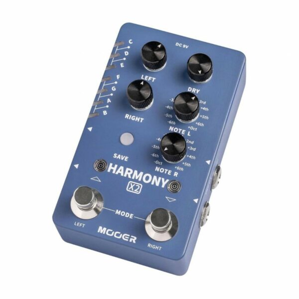Mooer X2 Harmony Dual Channel Harmonizer Pedale D Octave side2