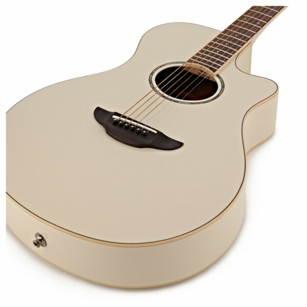 Yamaha Apx600 Vintage White Guitare Electro Acoustique side2