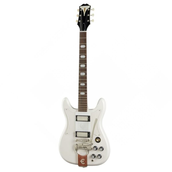 epiphone crestwood custom tremotone polaris white guitare electrique