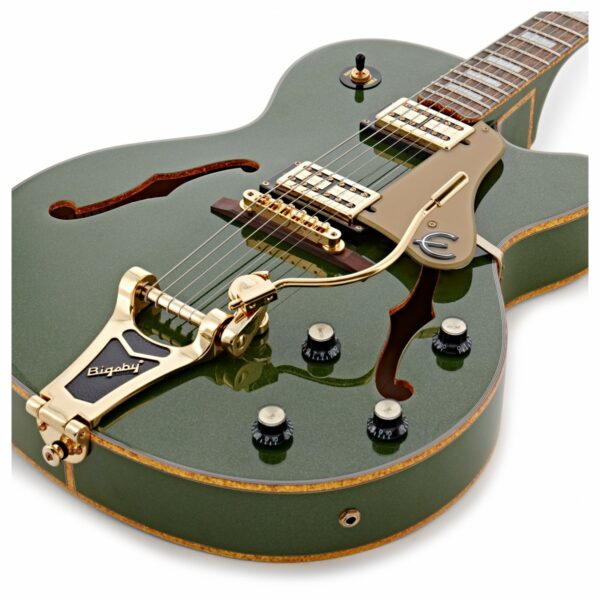 epiphone emperor swingster forest green metallic guitare electrique side2