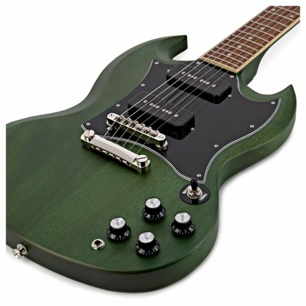 epiphone sg classic worn p90 worn inverness green guitare electrique side2