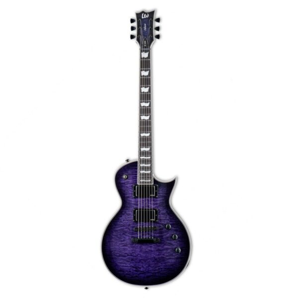 esp ltd ec 1000 qm see thru purple sb guitare electrique