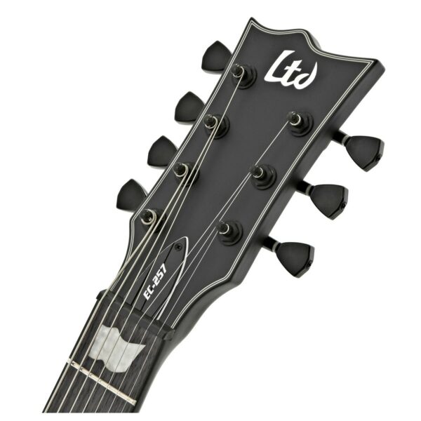esp ltd ec 257 7 string black satin guitare electrique side4