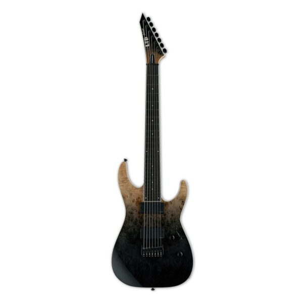 esp ltd m 1007ht 7 string black natural fade guitare electrique