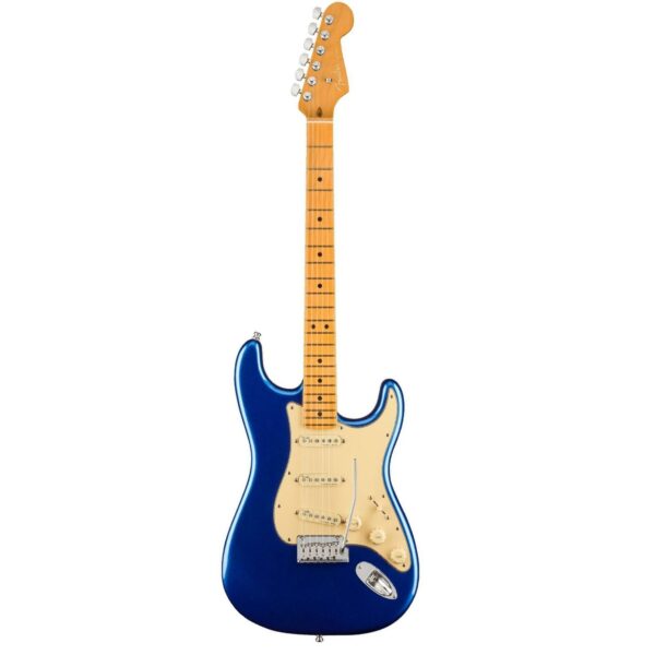 fender american ultra stratocaster mn cobra blue guitare electrique