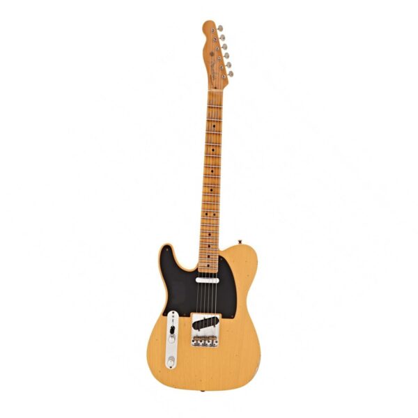 fender custom shop 52 tele relic left handed butterscotch blonde guitare electrique gaucher