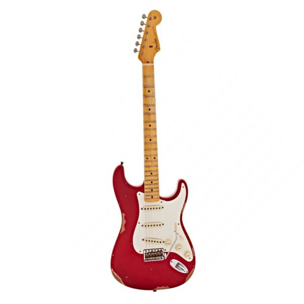 fender custom shop 57 stratocaster relic aged candy apple red guitare electrique