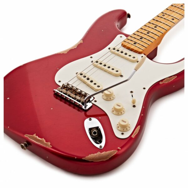 fender custom shop 57 stratocaster relic aged candy apple red guitare electrique side2