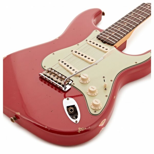 fender custom shop 60 stratocaster relic rw dakota red guitare electrique side2