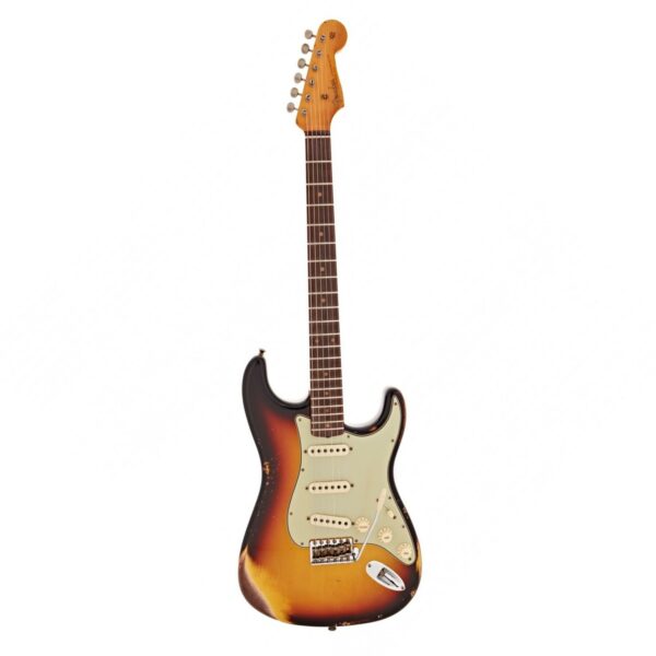 fender custom shop 61 stratocaster heavy relic s f aged sunburst guitare electrique