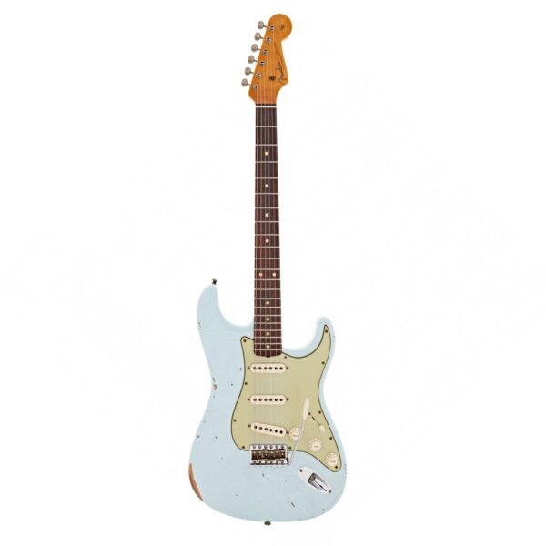 fender custom shop 62 strat relic sonic blue r133167 guitare electrique