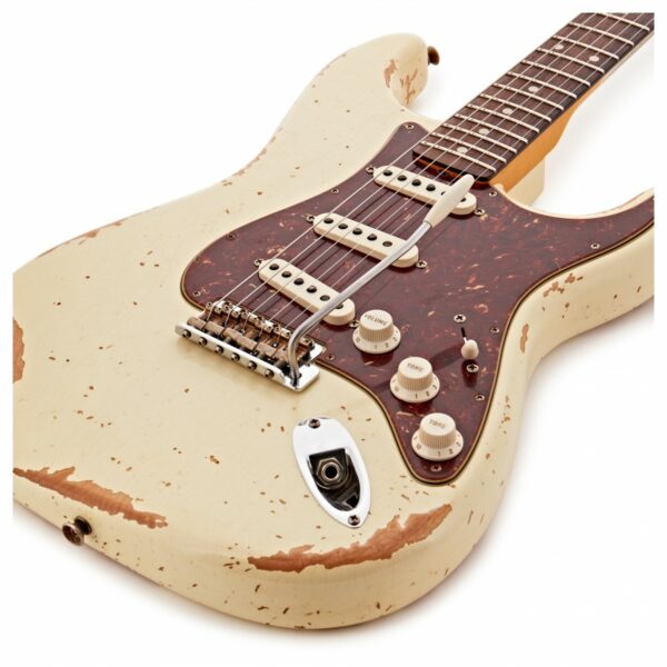 fender custom shop 62 stratocaster heavy relic rw vintage white guitare electrique side2
