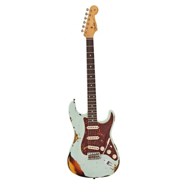 fender custom shop 62 stratocaster heavy relic surf green sunburst guitare electrique