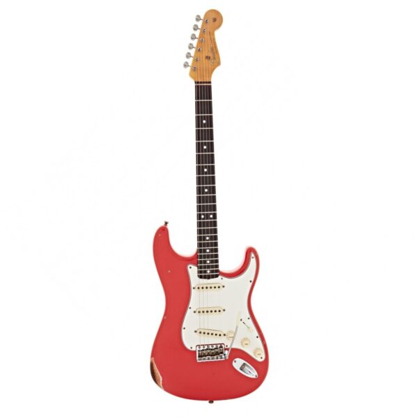fender custom shop late 64 stratocaster relic aged fiesta red guitare electrique
