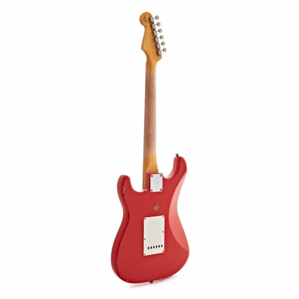 fender custom shop late 64 stratocaster relic aged fiesta red guitare electrique side3