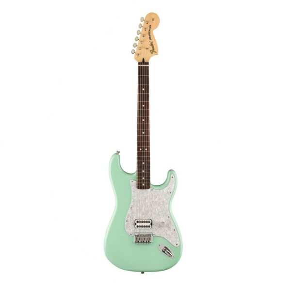fender limited edition tom delonge stratocaster rw surf green guitare electrique