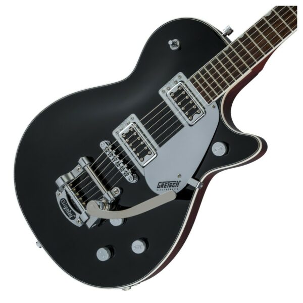 gretsch g5230t electromatic jet ft single cut with bigsby black guitare electrique side2