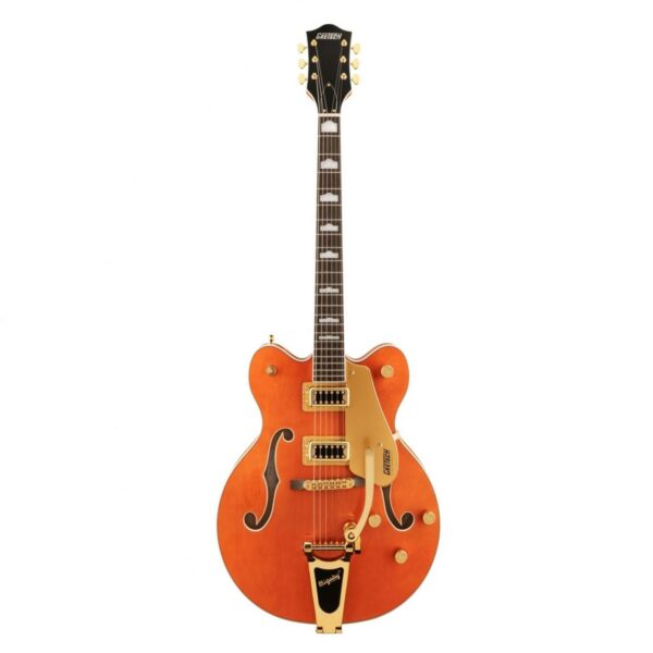 gretsch g5422tg electromatic double cut with bigsby orange stain guitare electrique