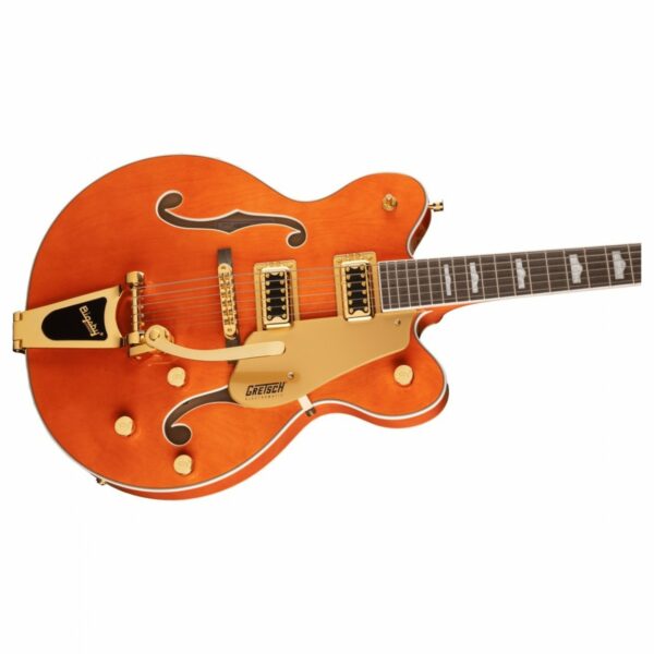 gretsch g5422tg electromatic double cut with bigsby orange stain guitare electrique side3