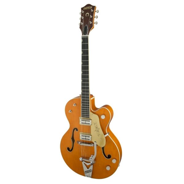 gretsch g6120t 59 vintage select chet atkins with bigsby orange guitare electrique side2