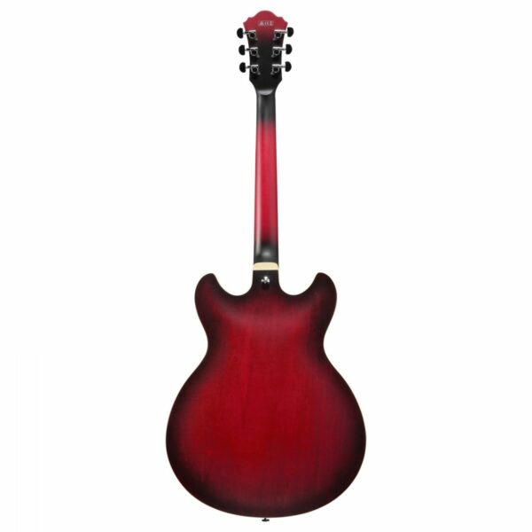 ibanez as53 semi hollowbody sunburst red flat guitare electrique side2