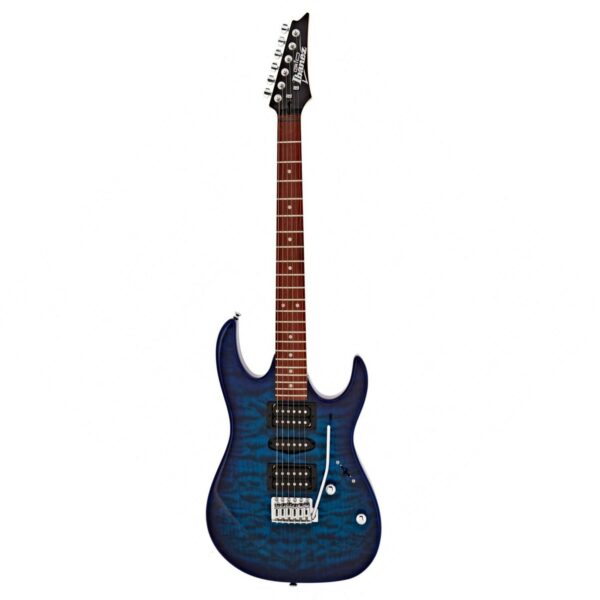 ibanez grx70qa gio transparent blue burst guitare electrique