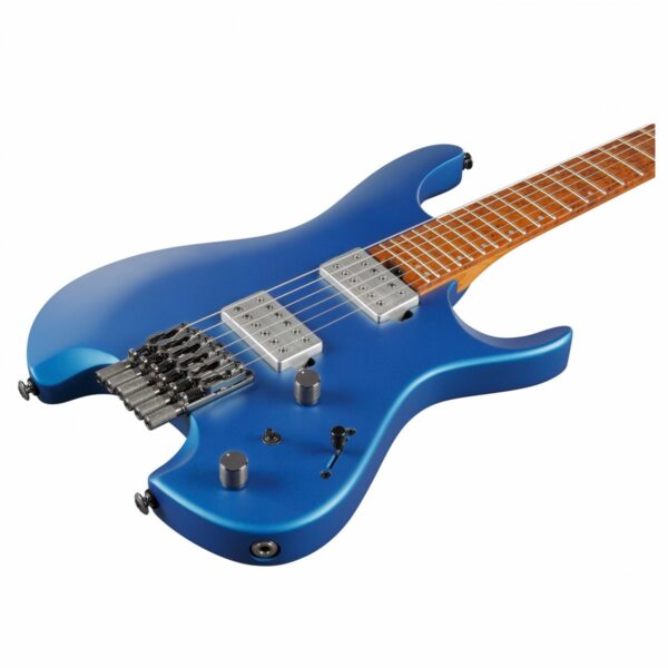 ibanez q52 q series headless guitar laser blue matte guitare electrique side3