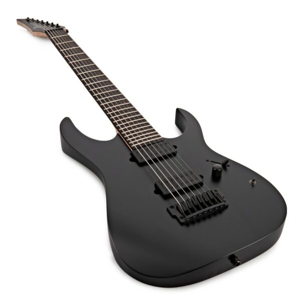 ibanez rgixl7 iron label 7 string black flat guitare electrique side2