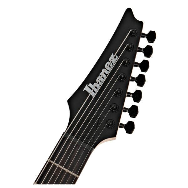 ibanez rgixl7 iron label 7 string black flat guitare electrique side4