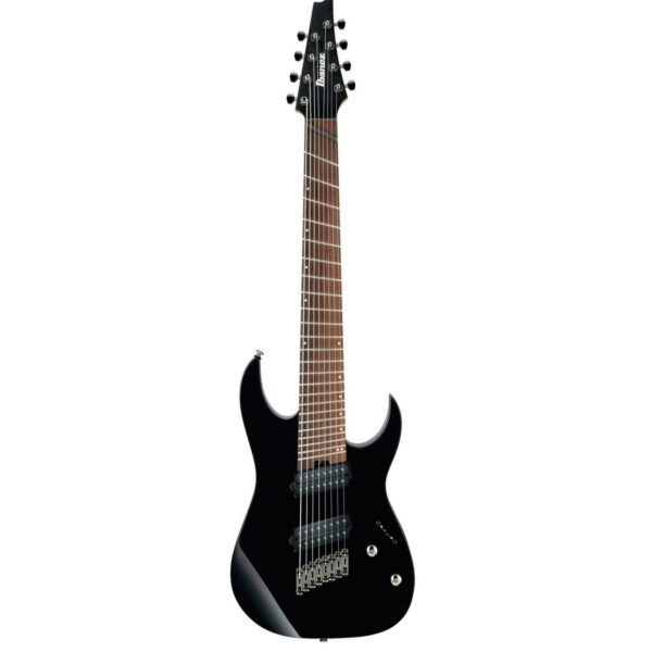 ibanez rgms8 multi scale 8 string black guitare electrique