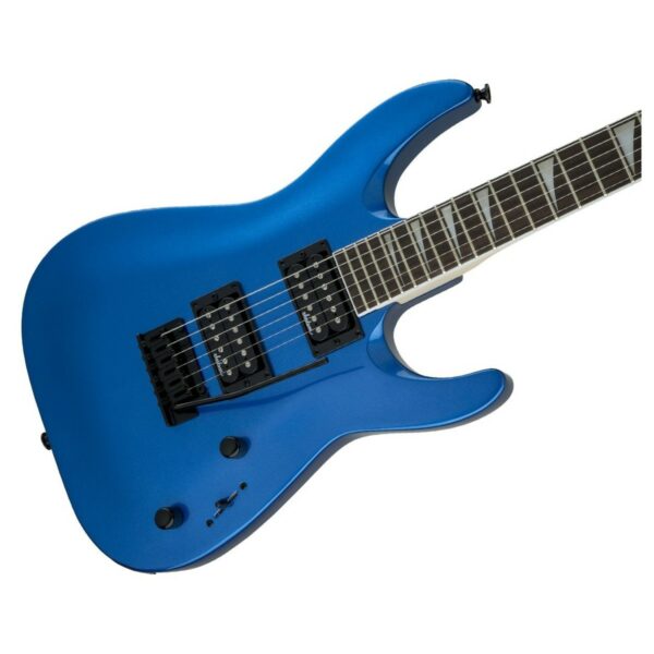 jackson js series dinky arch top js22 dka metallic blue guitare electrique side3