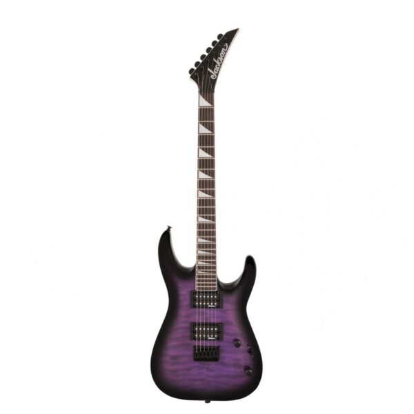 jackson js series dinky archtop js32q dka ht transparent purple burst guitare electrique