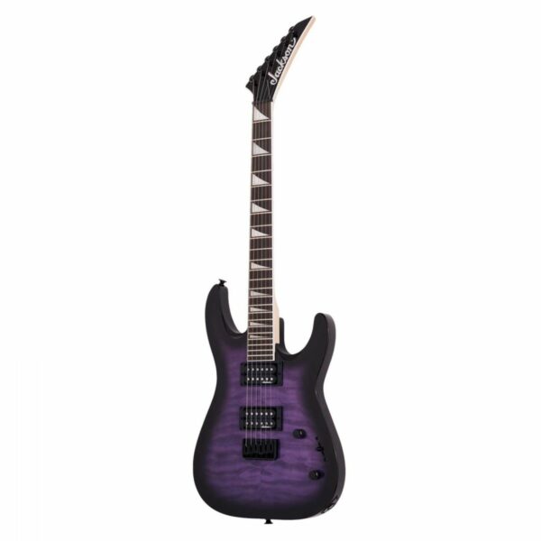 jackson js series dinky archtop js32q dka ht transparent purple burst guitare electrique side3