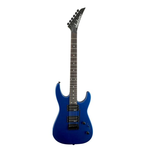 jackson js series dinky js12 amaranth fingerboard metallic blue guitare electrique