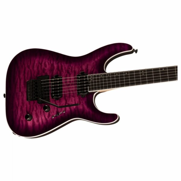 jackson pro plus series dinky dkaq transparent purple burst guitare electrique side3