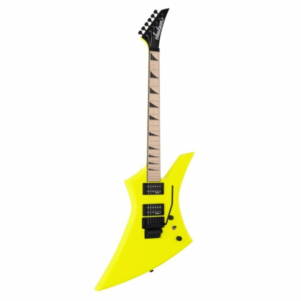 jackson x series kelly kexm maple fingerboard neon yellow guitare electrique side2