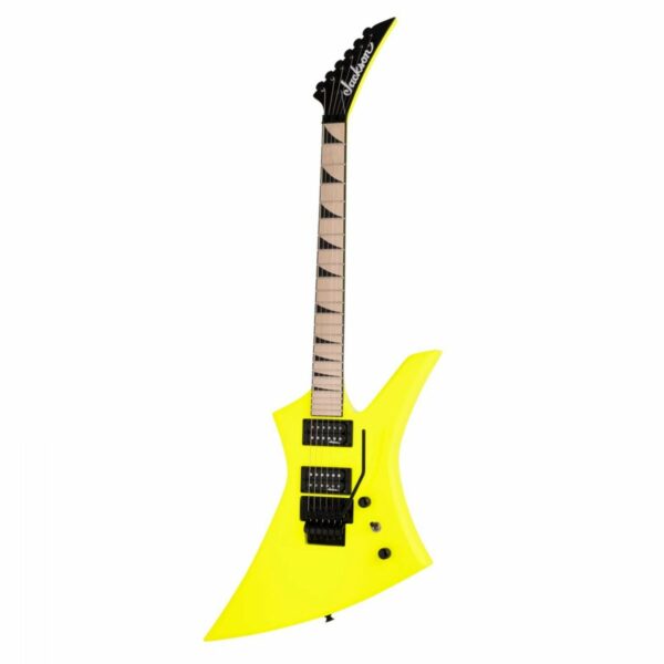 jackson x series kelly kexm maple fingerboard neon yellow guitare electrique side3