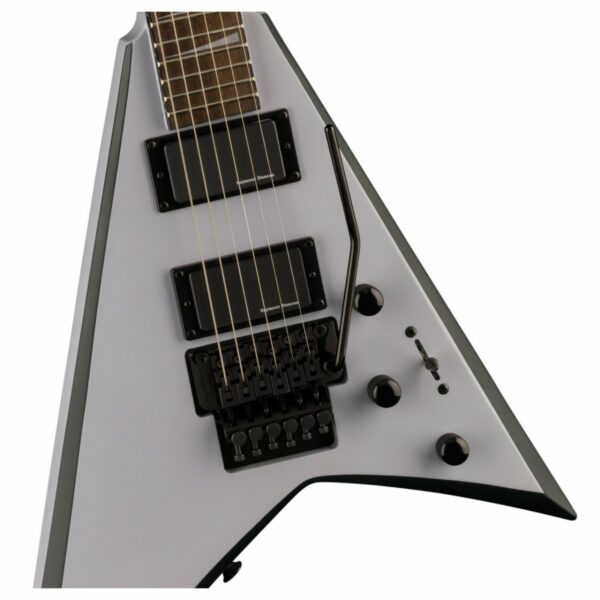 jackson x series rhoads rrx24 battleship gray with black bevels guitare electrique side4
