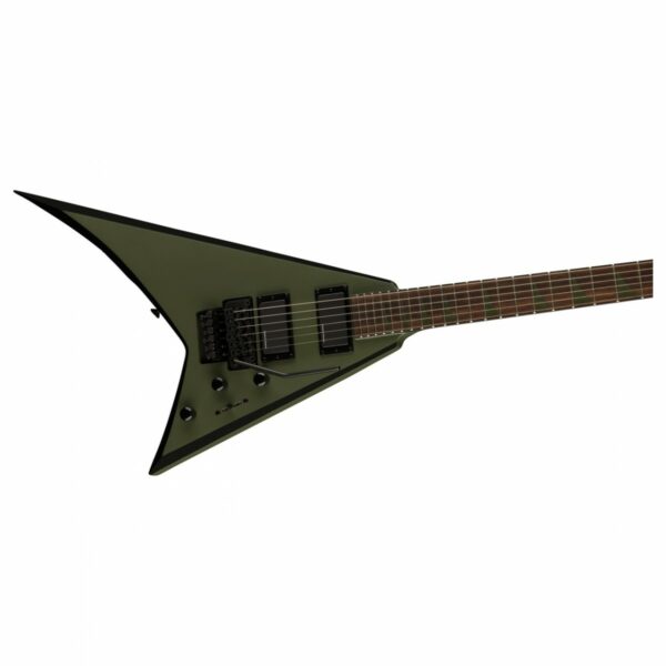 jackson x series rhoads rrx24 matte army drab with black bevels guitare electrique side3